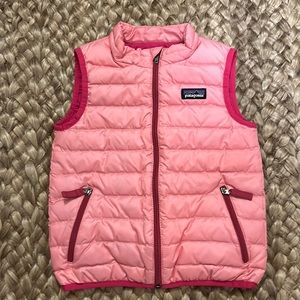 Patagonia Toddler Girls Down Sweater Vest, Pink, Size 3T